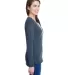 LA T 3538 Women's Fine Jersey Lace-Up Long Sleeve  VINTAGE NVY/ WHT side view