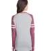 LA T 3534 Ladies' Gameday Mash Up Long-Sleeve T-Sh VN HT/ VN BRG/ W back view