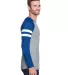 LA T 6934 Men's Gameday Mash Up Long-Sleeve T-Shir VN HTH/ VN RY/ W side view