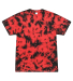 Tie-Dye 1390 Crystal Wash T-Shirt in Crystal red/ blk front view