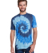 Tie-Dye CD1090 Adult Burnout Festival T-Shirt in Sea front view