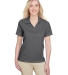 UltraClub UC102W Ladies' Cavalry Twill Performance CHARCOAL/ BLACK front view