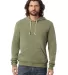 Alternative Apparel 9595F2 Pullover Hoodie in Eco tr army grn front view