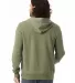 Alternative Apparel 9595F2 Pullover Hoodie in Eco tr army grn back view