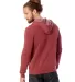 Alternative Apparel 9595F2 Pullover Hoodie in Eco true currant back view