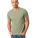 AA1973 Alternative Apparel Unisex Eco Heather Crew in Eco tr army grn front view