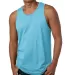 Next Level 3633 Men's Jersey Tank in Tahiti blue front view