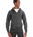 J. America - Premium Full-Zip Hooded Sweatshirt -  CHARCOAL front view