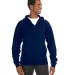 J. America - Premium Full-Zip Hooded Sweatshirt -  NAVY front view