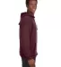 J. America - Sport Lace Hooded Sweatshirt - 8830 MAROON side view