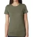 Next Level 6710 Tri-Blend Crew in Military green front view