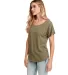 Next Level 6760 Tri-Blend Dolman in Military green side view