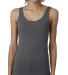 Next Level 3533 Jersey Tank in Dark gray front view
