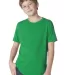 Next Level 3310 Boy's S/S Crew  in Kelly green front view