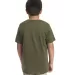 Next Level 3310 Boy's S/S Crew  in Military green back view