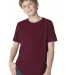 Next Level 3310 Boy's S/S Crew  in Maroon front view