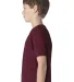 Next Level 3310 Boy's S/S Crew  in Maroon side view