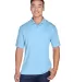 8405  UltraClub® Men's Cool & Dry Sport Mesh Perf COLUMBIA BLUE front view