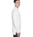 8405LS UltraClub® Adult Cool & Dry Sport Long-Sle WHITE side view