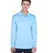 8405LS UltraClub® Adult Cool & Dry Sport Long-Sle COLUMBIA BLUE front view
