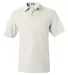 436 Jerzees Adult Jersey 50/50 Pocket Polo with Sp WHITE front view