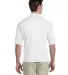 436 Jerzees Adult Jersey 50/50 Pocket Polo with Sp WHITE back view
