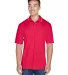 8406 UltraClub® Adult Cool & Dry Sport Two-Tone M RED/ WHITE front view