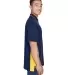 8406 UltraClub® Adult Cool & Dry Sport Two-Tone M NAVY/ GOLD side view