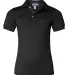 437Y Jerzees Youth 50/50 Jersey Polo with SpotShie BLACK front view