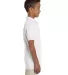 437Y Jerzees Youth 50/50 Jersey Polo with SpotShie WHITE side view