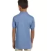 437Y Jerzees Youth 50/50 Jersey Polo with SpotShie LIGHT BLUE back view
