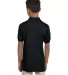 437Y Jerzees Youth 50/50 Jersey Polo with SpotShie BLACK back view