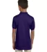437Y Jerzees Youth 50/50 Jersey Polo with SpotShie DEEP PURPLE back view