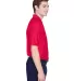 8413 UltraClub® Adult Cool & Dry Elite Tonal Stri RED side view