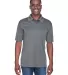 8425 UltraClub® Men's Cool & Dry Sport Performanc CHARCOAL front view