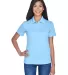 8445L UltraClub Ladies' Cool & Dry Stain-Release P COLUMBIA BLUE front view