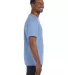 5250 Hanes Authentic Tagless T-shirt in Light blue side view