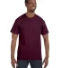 5250 Hanes Authentic Tagless T-shirt in Maroon front view