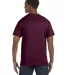 5250 Hanes Authentic Tagless T-shirt in Maroon back view