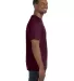 5250 Hanes Authentic Tagless T-shirt in Maroon side view