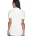 8530 UltraClub® Ladies' Classic Pique Cotton Polo WHITE back view