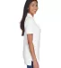 8530 UltraClub® Ladies' Classic Pique Cotton Polo WHITE side view