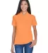 8530 UltraClub® Ladies' Classic Pique Cotton Polo TANGERINE front view