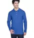 8532 UltraClub® Adult Long-Sleeve Classic Pique C ROYAL front view