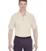8534 UltraClub® Adult Classic Pique Cotton Polo w STONE front view