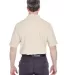 8534 UltraClub® Adult Classic Pique Cotton Polo w STONE back view