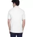8535 UltraClub® Men's Classic Pique Cotton Polo WHITE back view