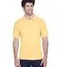 8535 UltraClub® Men's Classic Pique Cotton Polo YELLOW front view