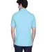 8535 UltraClub® Men's Classic Pique Cotton Polo BABY BLUE back view