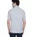 8535 UltraClub® Men's Classic Pique Cotton Polo HEATHER GREY back view
